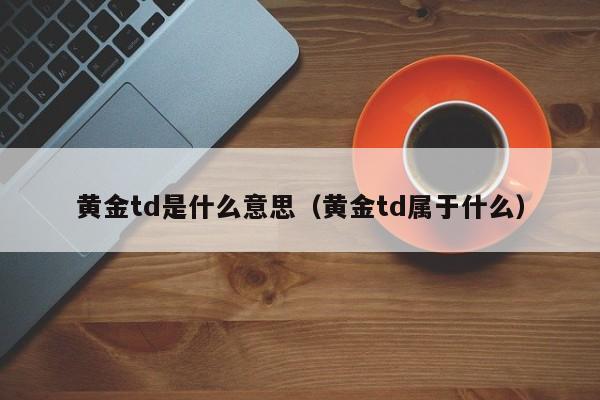 黄金td是什么意思（黄金td属于什么）